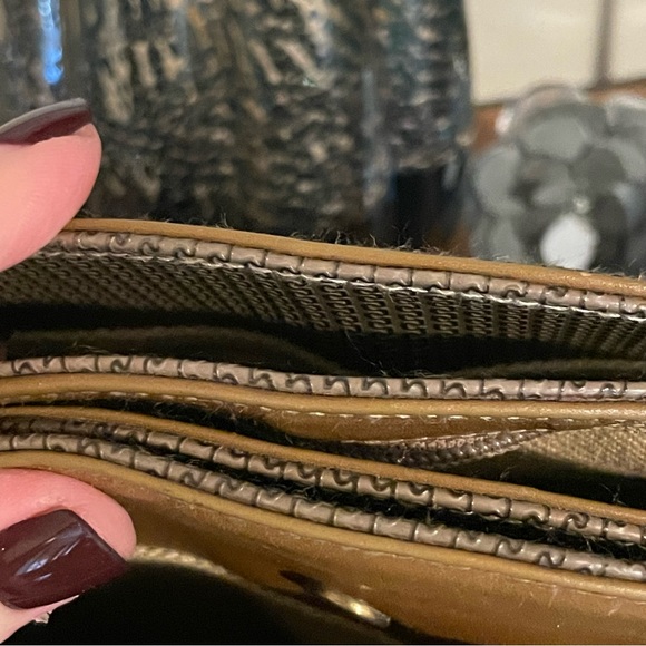 Vintage Charles Jourdan Actif Paris Women's Crossbody Bag in Brown and Gray Tan - Picture 9 of 15